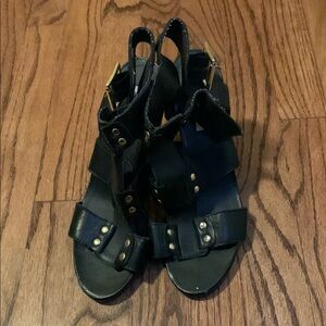 Steve Madden Black Studded Gladiator Sandals